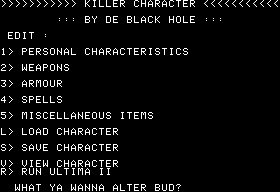 Ultima II Killer Character