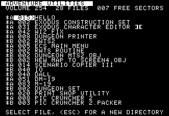 Ultima III - Exodus Construction Set