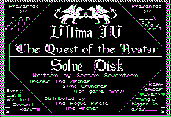 Ultima IV Solve Disk