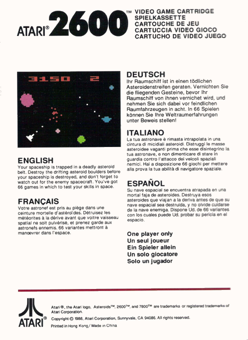 Asteroids Arcade dos