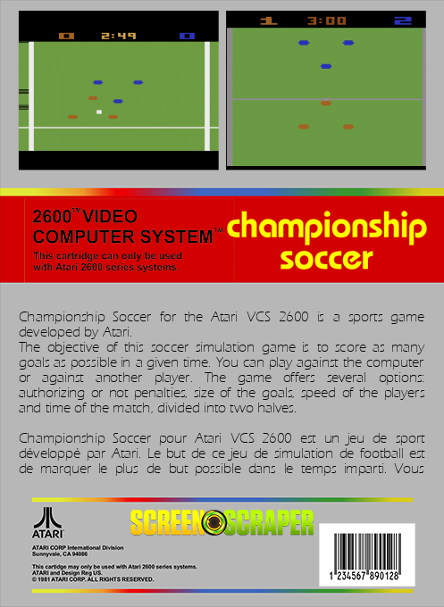 Championship Soccer - Dos