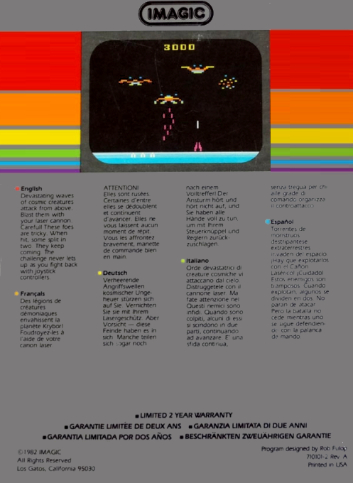 Demon Attack Trainer dos