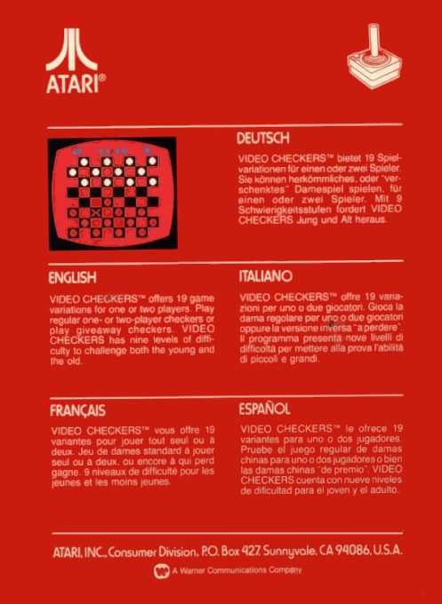 Video Checkers : Checkers dos