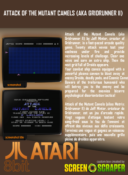 Attack of the Mutant Camels (aka Gridrunner II) - Dos