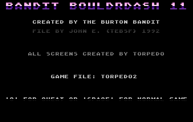 Bandit Boulderdash 11