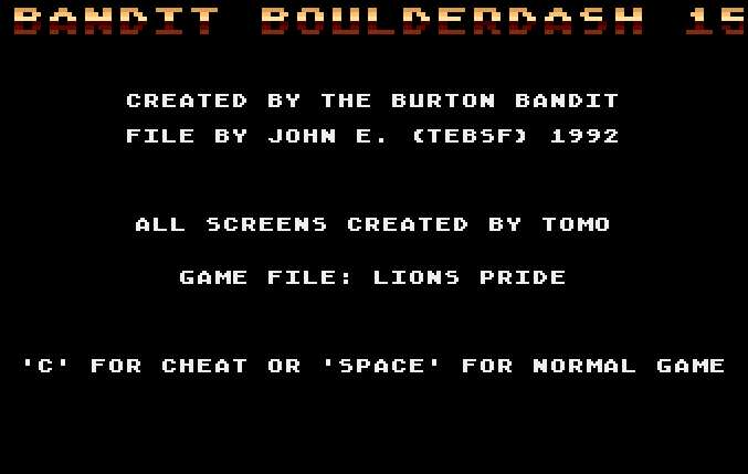 Bandit Boulderdash 15