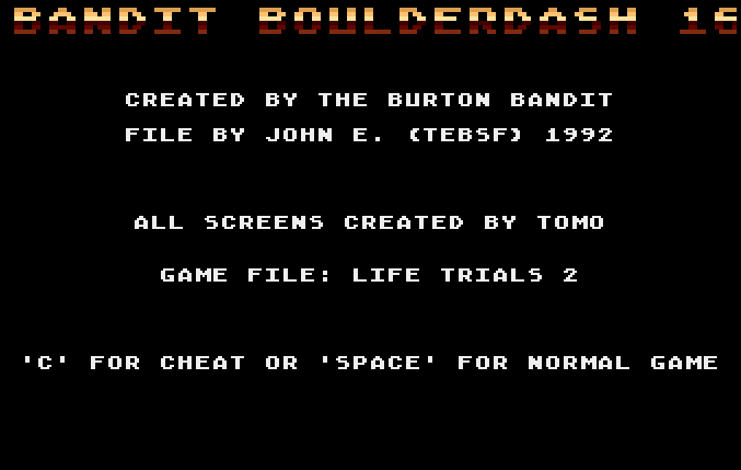 Bandit Boulderdash 16