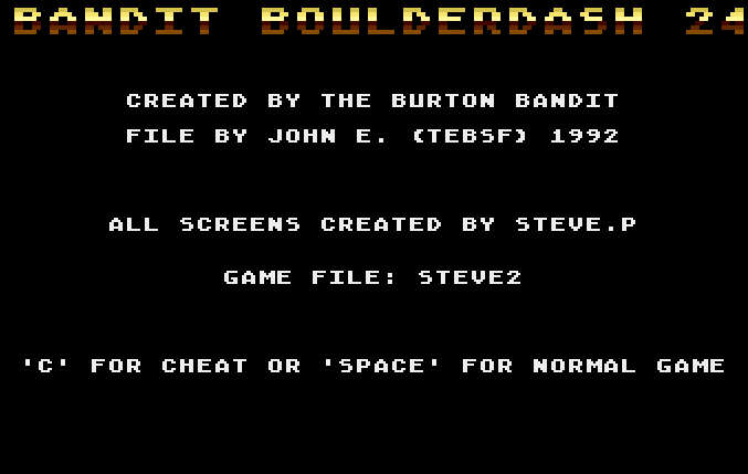 Bandit Boulderdash 24