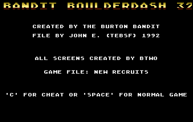 Bandit Boulderdash 32