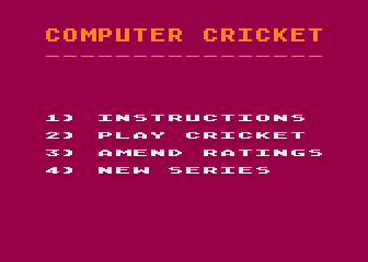 Computer Cricket - Disk 1