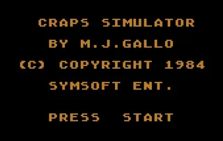 Craps Simulator