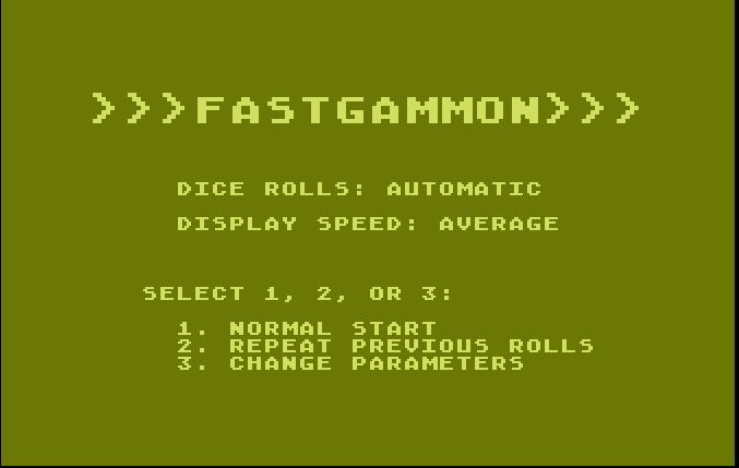 Fastgammon