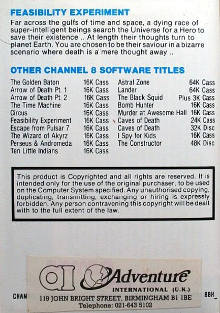 Feasibility Experiment - Dos