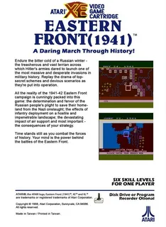 Front de l'Est 1941 dos
