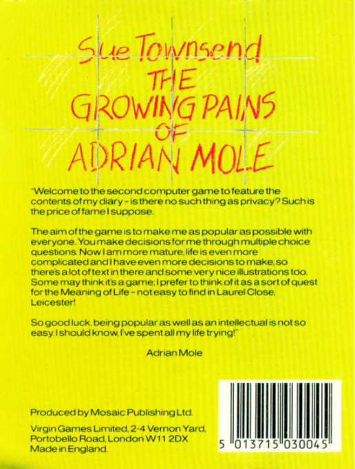 Growing Pains Of Adrian Mole, The - Dos