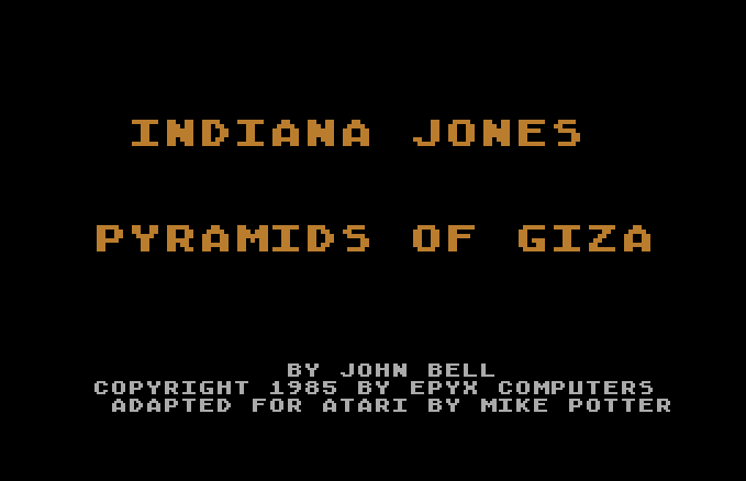 Indiana Jones - Pyramids Of Giza