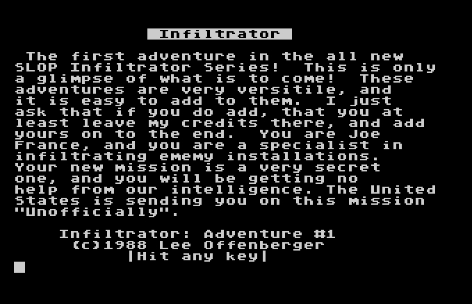 Infiltrator - Adventure #1