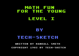 Math Fun for the Young Level I