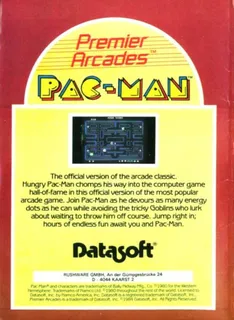 Pac Man datasoft dos