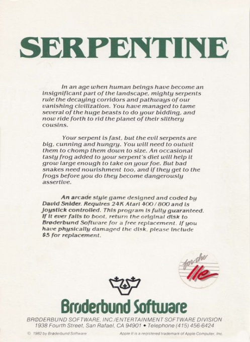 Serpentine - Dos