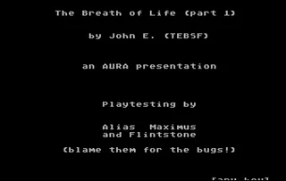 The Breath of Life - Pt.1