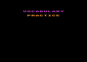 Vocabulary Practice