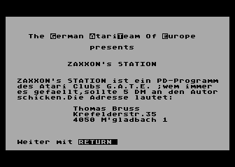 Zaxxon's Station