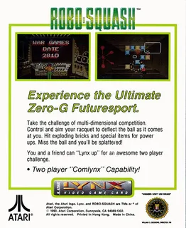 Robo-Squash dos