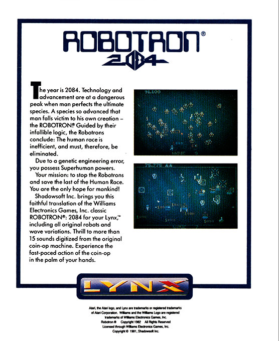 Robotron : 2084 - Dos