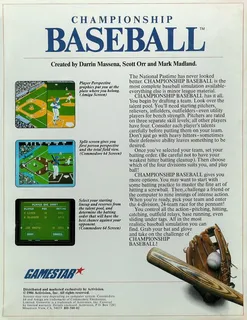Championship Baseball dos