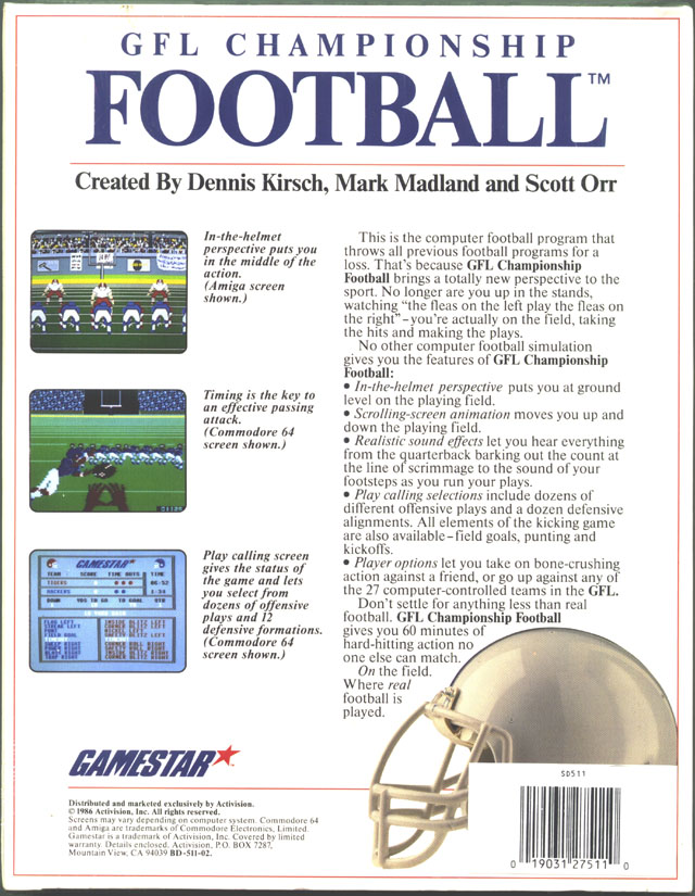 GFL Championship Football - Dos