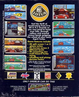 Lotus Esprit Turbo Challenge dos