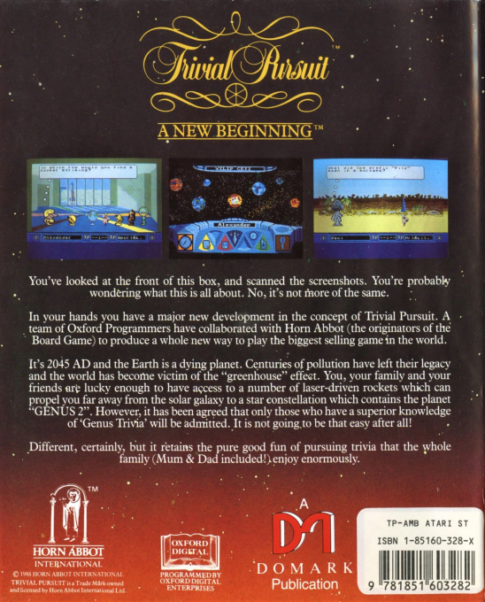 Trivial Pursuit - A New Beginning - Dos