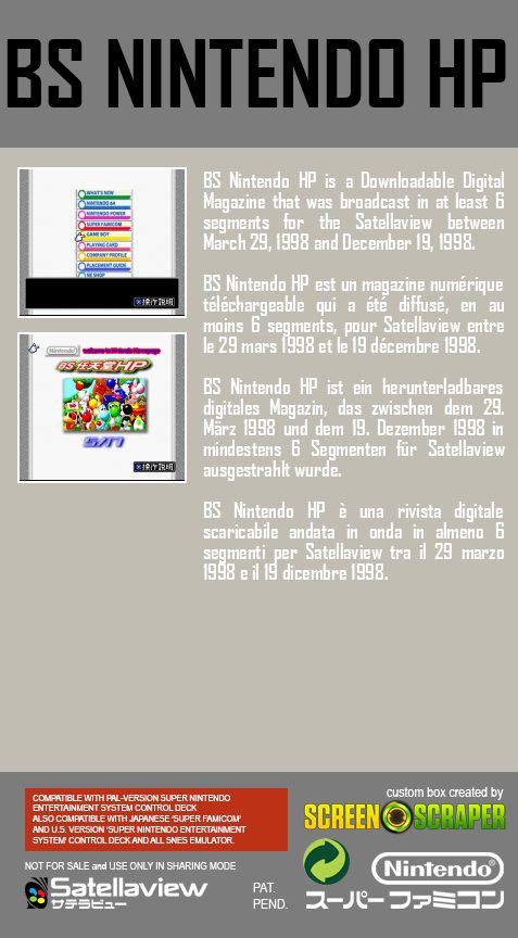 Bs Nintendo Hp - Dos