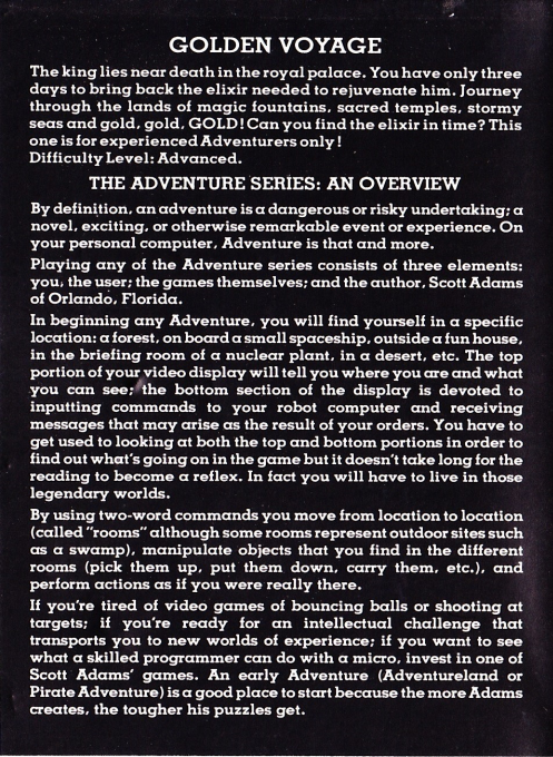 Adventure 12 - The Golden Voyage - BBC - Dos