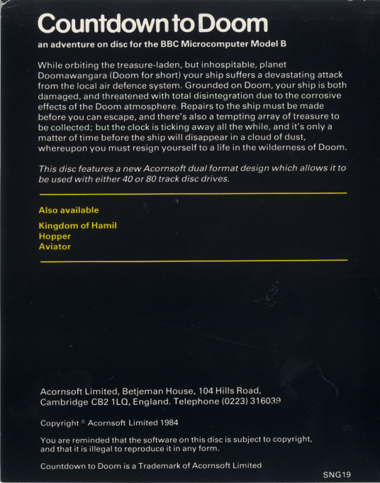 Countdown To Doom - Dos