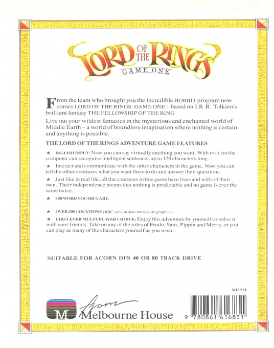 Lord of the Rings - Game One - Dos