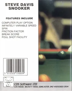 Steve Davis Snooker dos