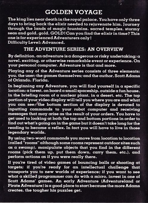 The Golden Voyage dos