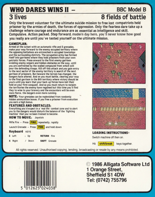 Who Dares Wins 2 - Dos