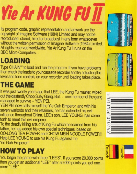 Yie Ar Kung-Fu - Dos