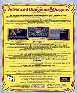 Advanced Dungeons & Dragons : Champions of Krynn dos