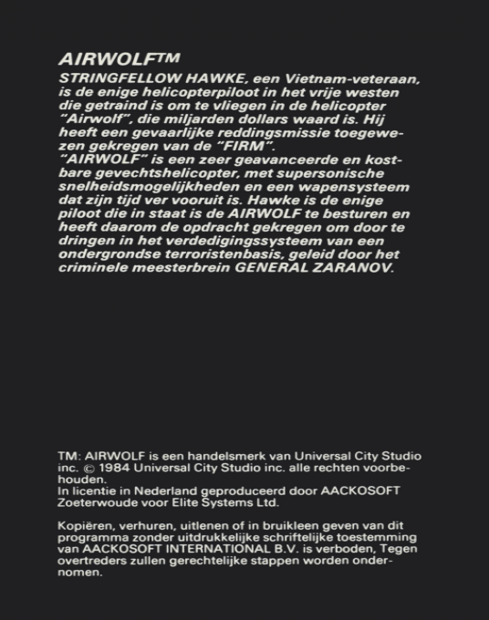 Airwolf - Dos