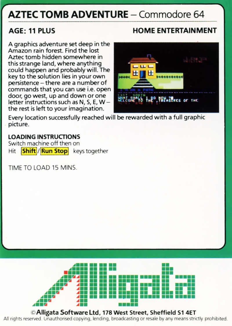 Aztec Tomb Adventure - Dos