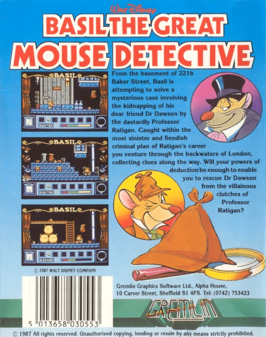 Basil The Great Mouse Detective - Dos