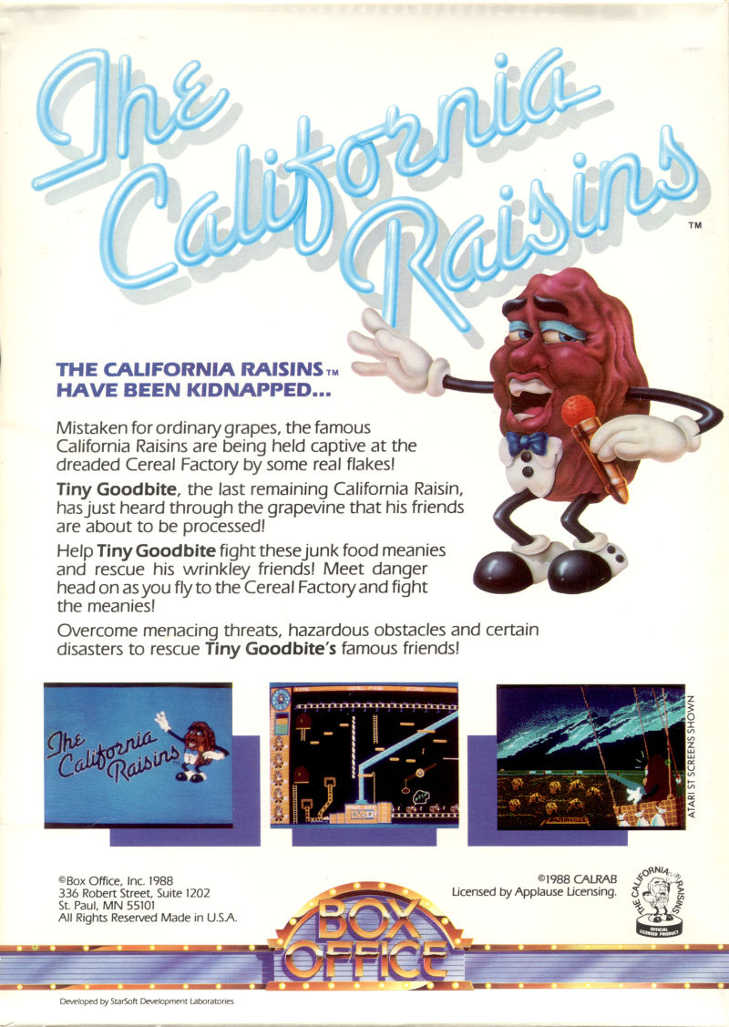 California Raisins and Cereal Factory - Dos