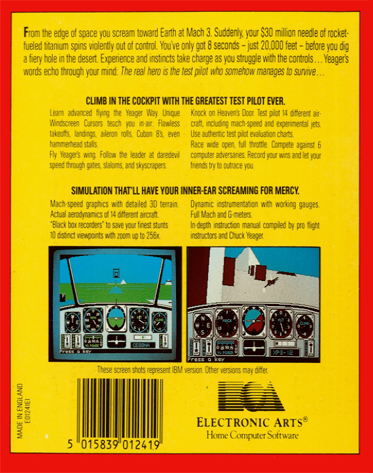 Chuck Yeager's Advanced Flight Trainer - Dos