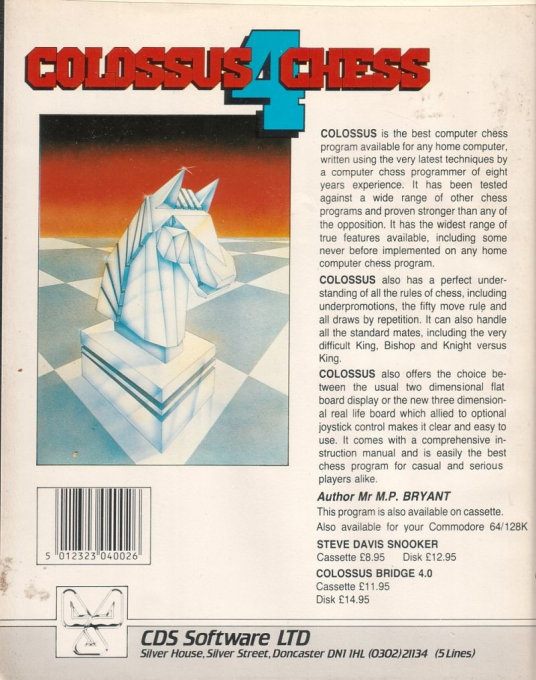 Colossus Chess 2 - Dos