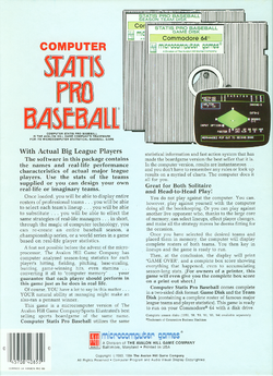 Computer Statis-Pro Baseball - Dos