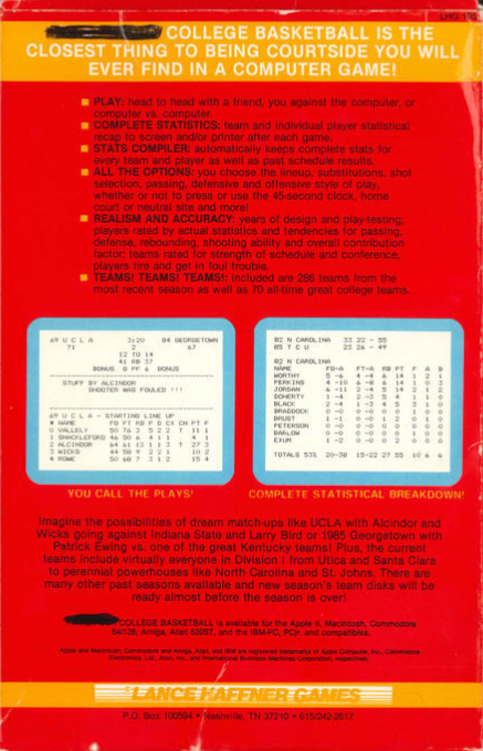 Court-Side College Basketball Game - Dos